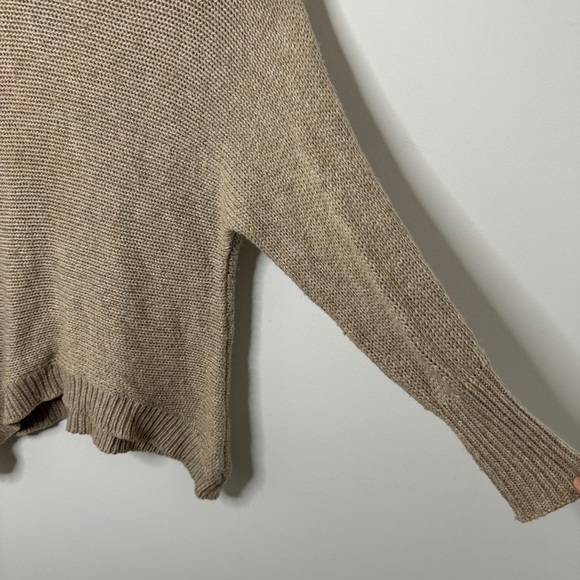 THML Knit Sweater Size Small Women’s Rabbit Brown Fall Winter Neutral Pullover - Picture 4 of 7